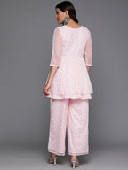 Ahalyaa Women's Traditional Wear Co-ods - Pink | Grocsy
