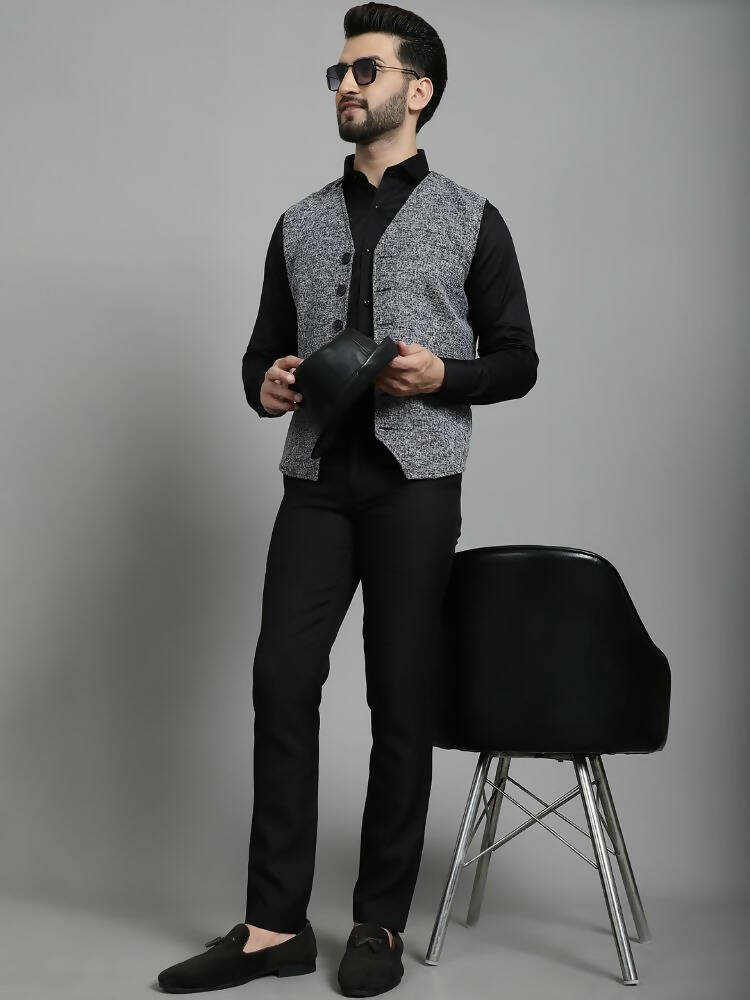 Even Apparels Solid Waistcoat - Blue | Grocsy