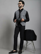 Even Apparels Solid Waistcoat - Blue | Grocsy