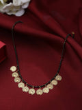 NVR Women Ethnic Gold-Polished Beaded Mangalsutra | Grocsy