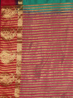 Kalamandir Woven Design Green Pashmina Saree | Grocsy