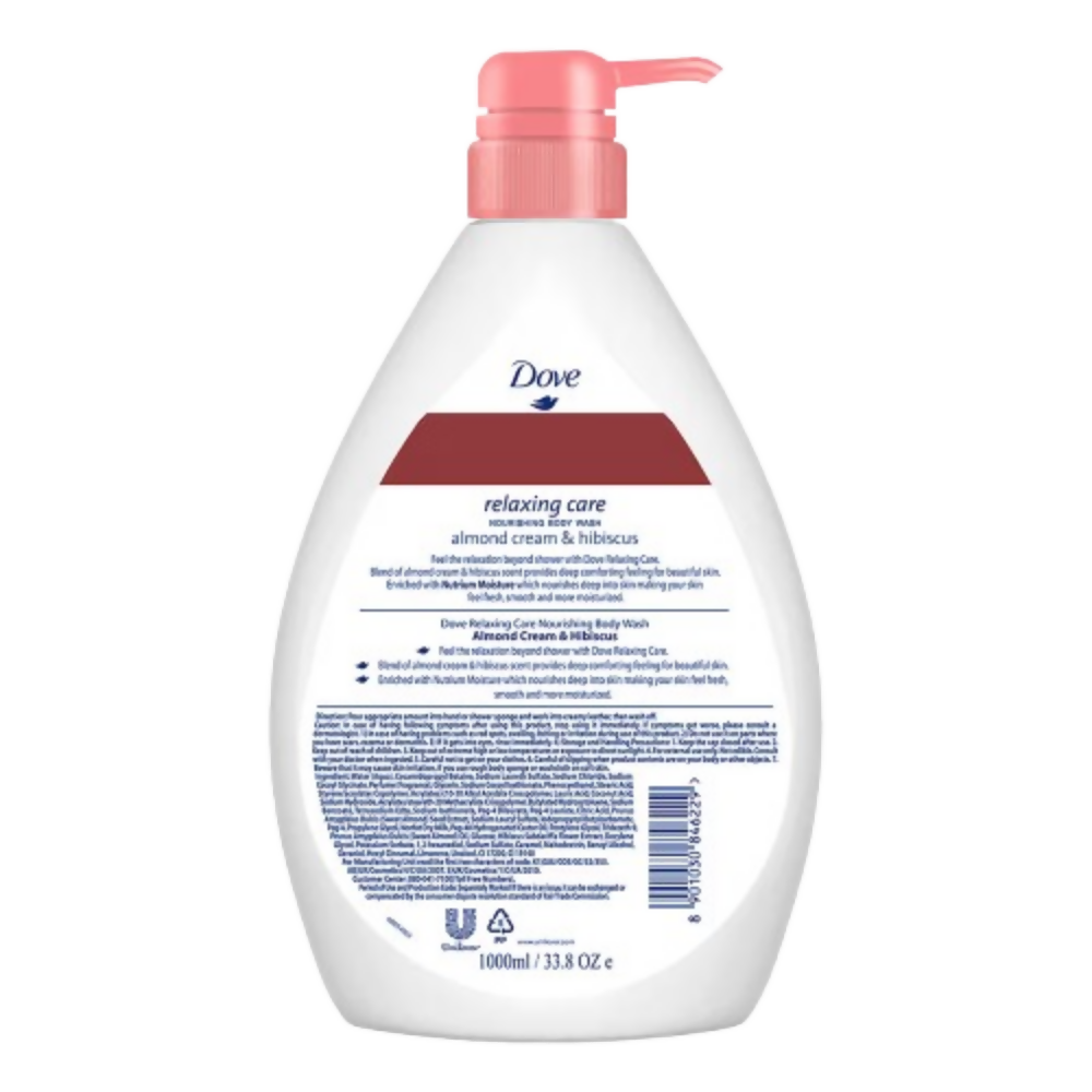 Dove Body Wash - Relaxing Care Almond Cream & Hibiscus Nourishing | Grocsy