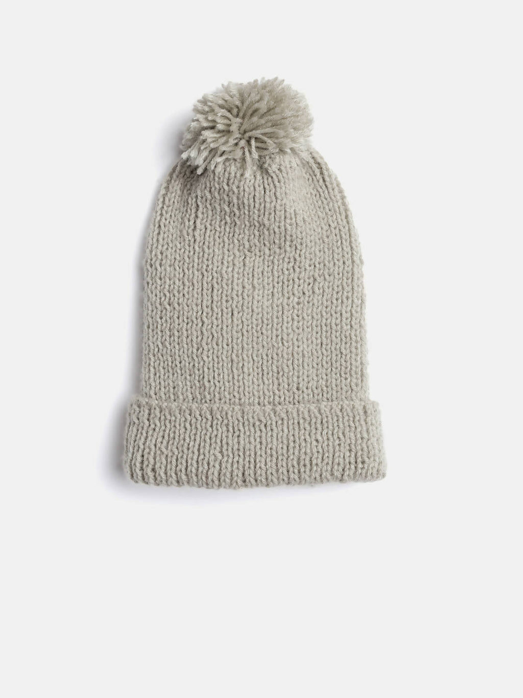 Chutput Kids Woollen Hand Knitted Pom Pom Detailed Cap - Grey | Grocsy