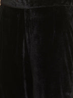 Women Republic Black Velvet Kaftaan Style Kurta With Pants | Grocsy