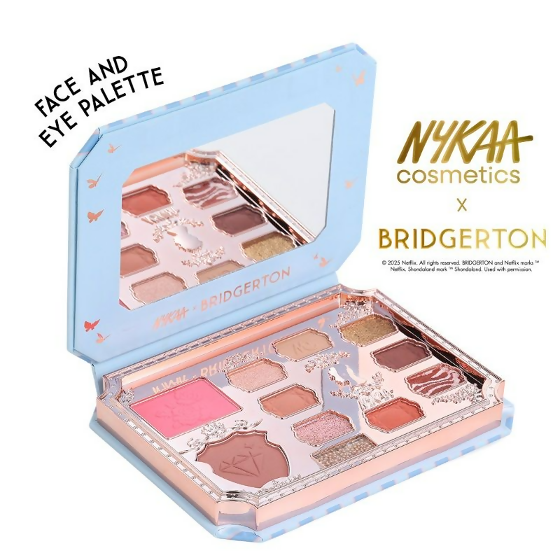 Nykaa Cosmetics X Bridgerton Face & Eye Multi-Texture Eyeshadow Blush & Contour Palette | Grocsy