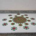 Kundan HandiKrafts Acrylic Multi Colour Jumbo Rangoli | Grocsy