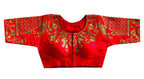 Vamika Beautiful Red Banglori Silk Embroidery Blouse | Grocsy