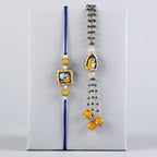 Bhaiya Bhabhi Luxury Rakhi Set & Assorted Delights Combo Pack | Grocsy