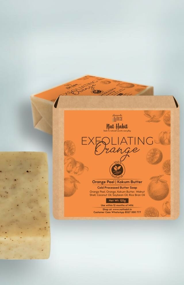 Nat Habit Cold Processed Exfoliating Orange Soap | Grocsy