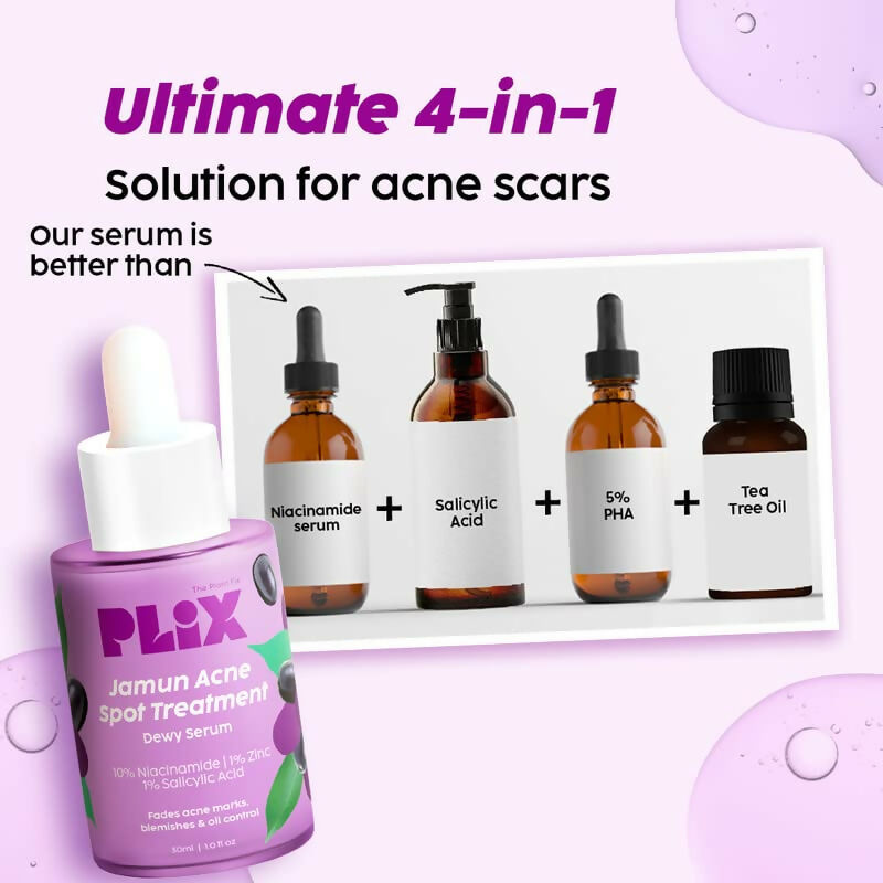 PLIX The Plant Fix 10% Niacinamide Face Serum For Acne Marks, Blemishes, Oil Control | Grocsy