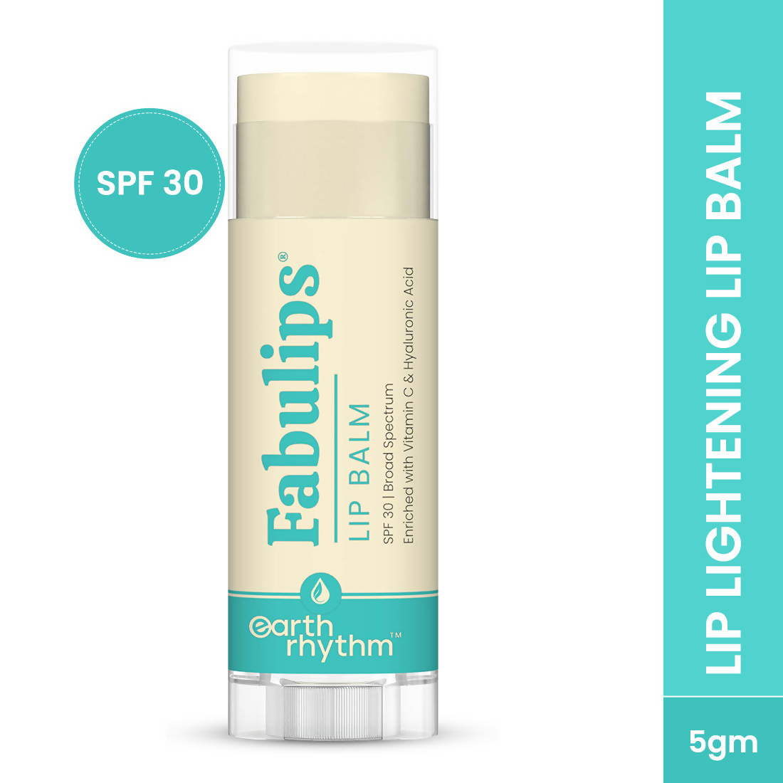 Earth Rhythm Fabulips Lip Balm SPF 30 Broad Spectrum With Vit C & Hyaluronic Acid | Grocsy