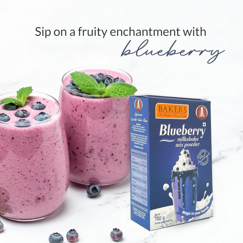BAKERS Milk Shake Mix Combo - Rose, Vanilla, Strawberry & Blueberry | Grocsy