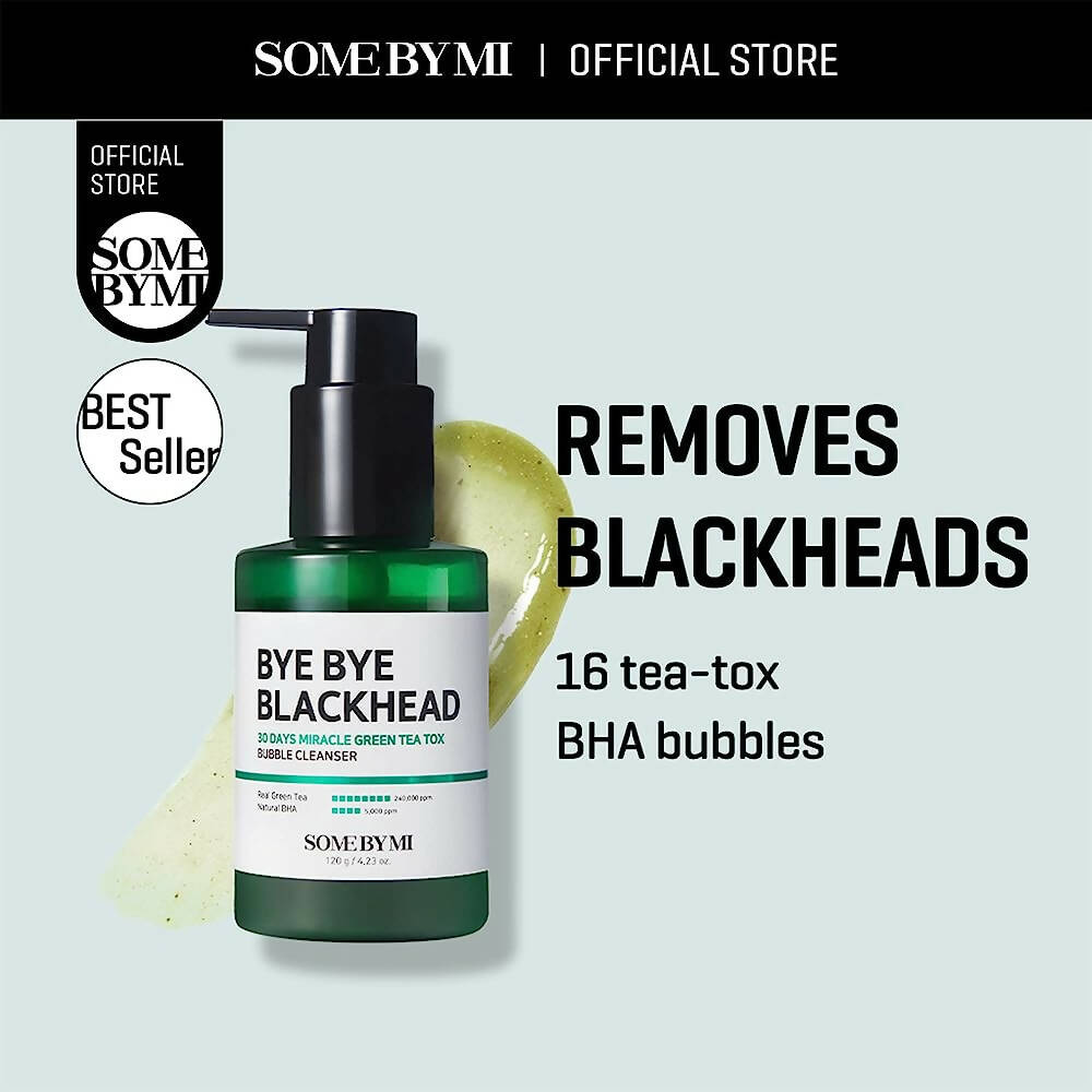 Some By Mi Bye Bye Blackhead 30 Days Miracle Green Tea Tox Bubble Cleanser | Grocsy