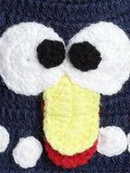 Chutput Kids Woollen Hand Knitted Owl Detailed Cap - Blue | Grocsy