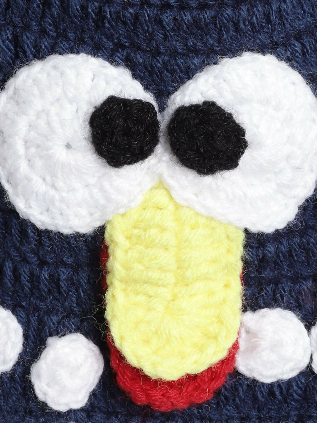 Chutput Kids Woollen Hand Knitted Owl Detailed Cap - Blue | Grocsy
