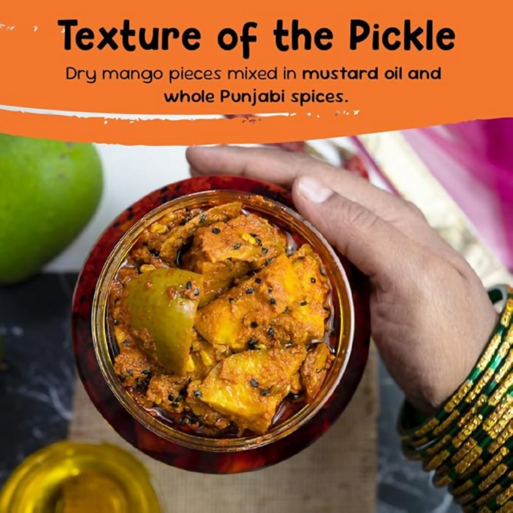 FarmDidi Punjabi Mango Pickle - Tangy & Salty | Grocsy