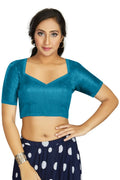 Aastha Fashion Women's Firozi Art Silk Designer Traditional Readymade Blouse | Grocsy