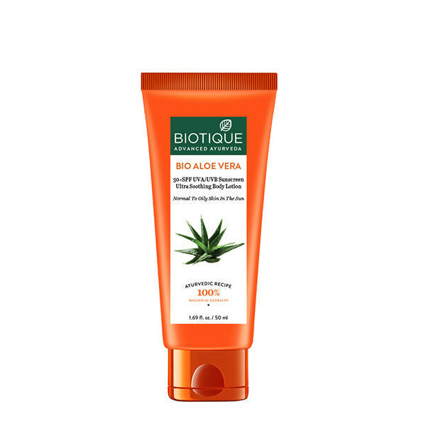 Biotique Bio Aloe Vera 30+ SPF Sunscreen Ultra Soothing Body Lotion | Grocsy