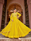 Joban Fashion Yellow Readymade Kurta Set With Sequence embroidery Work | Grocsy