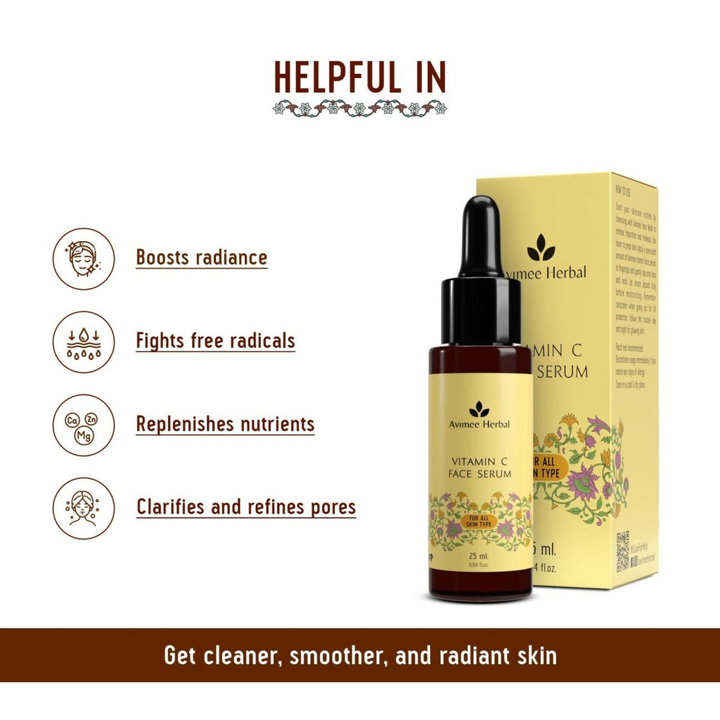 Avimee Herbal Vitamin C Serums For Face: Glowing Skin & Anti-Aging Benefits | Grocsy