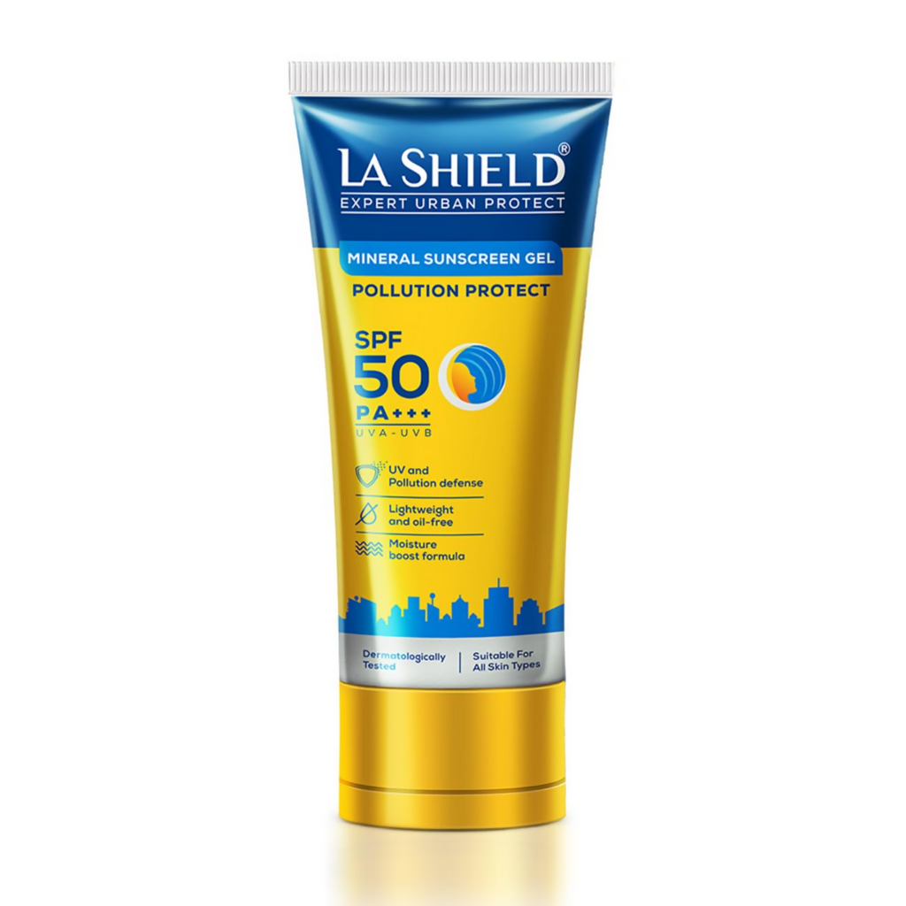 La Shield Pollution Protect SPF 50 Mineral Sunscreen Gel | Grocsy