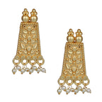 Joban Fashion Women Matte Gold Brass Earrings | Grocsy
