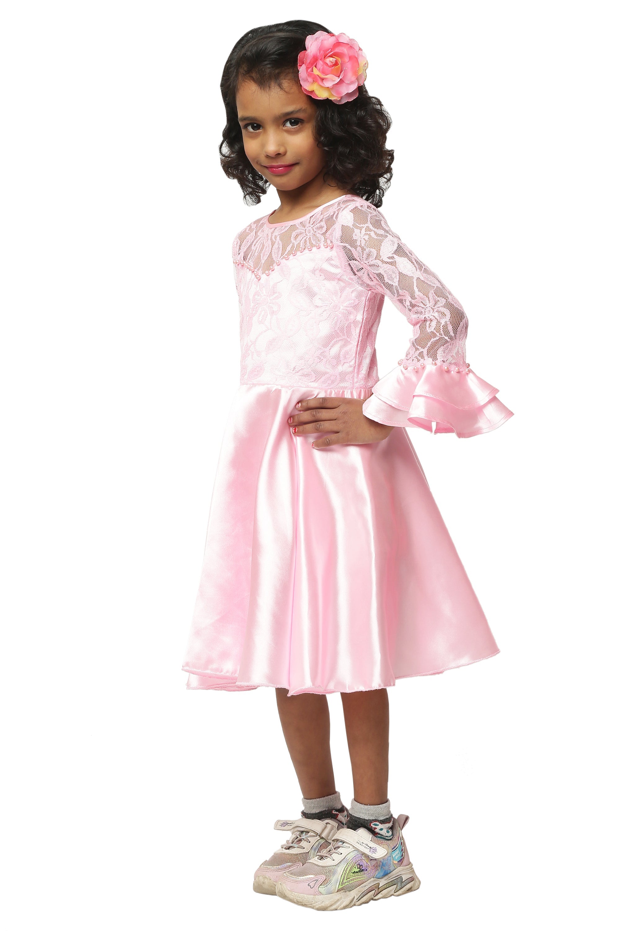 Asmaani Kids Party Wear Stylish Dresses, Perfect for Parties, Functions & Vacations - Pink | Grocsy