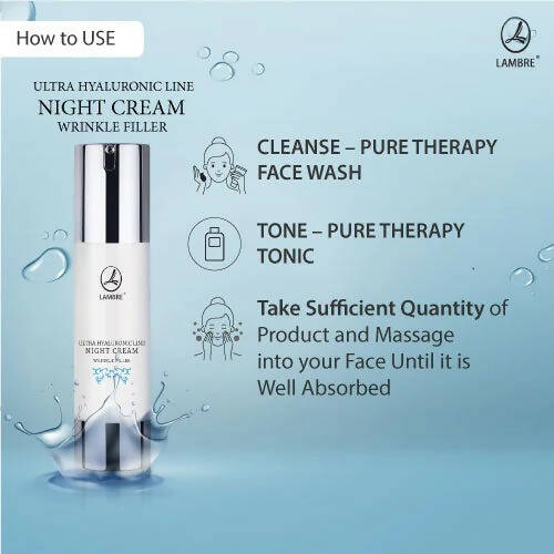Lambre Ultra Hyaluronic Line Night Cream Wrinkle Filler | Grocsy
