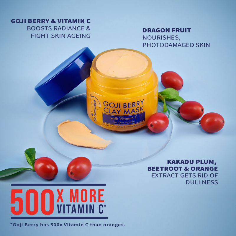 St.Botanica Goji Berry Face Mask With Goji Berry & Vitamin C For Youthful Glow | Grocsy
