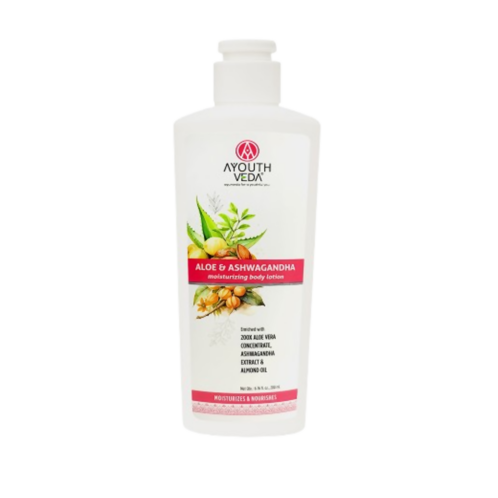 Ayouthveda Aloe & Ashwagandha Moiturizing Body Lotion | Grocsy