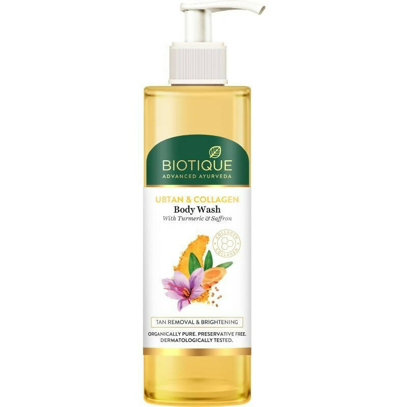 Biotique Advanced Ayurveda Ubtan & Collagen Body Wash | Grocsy
