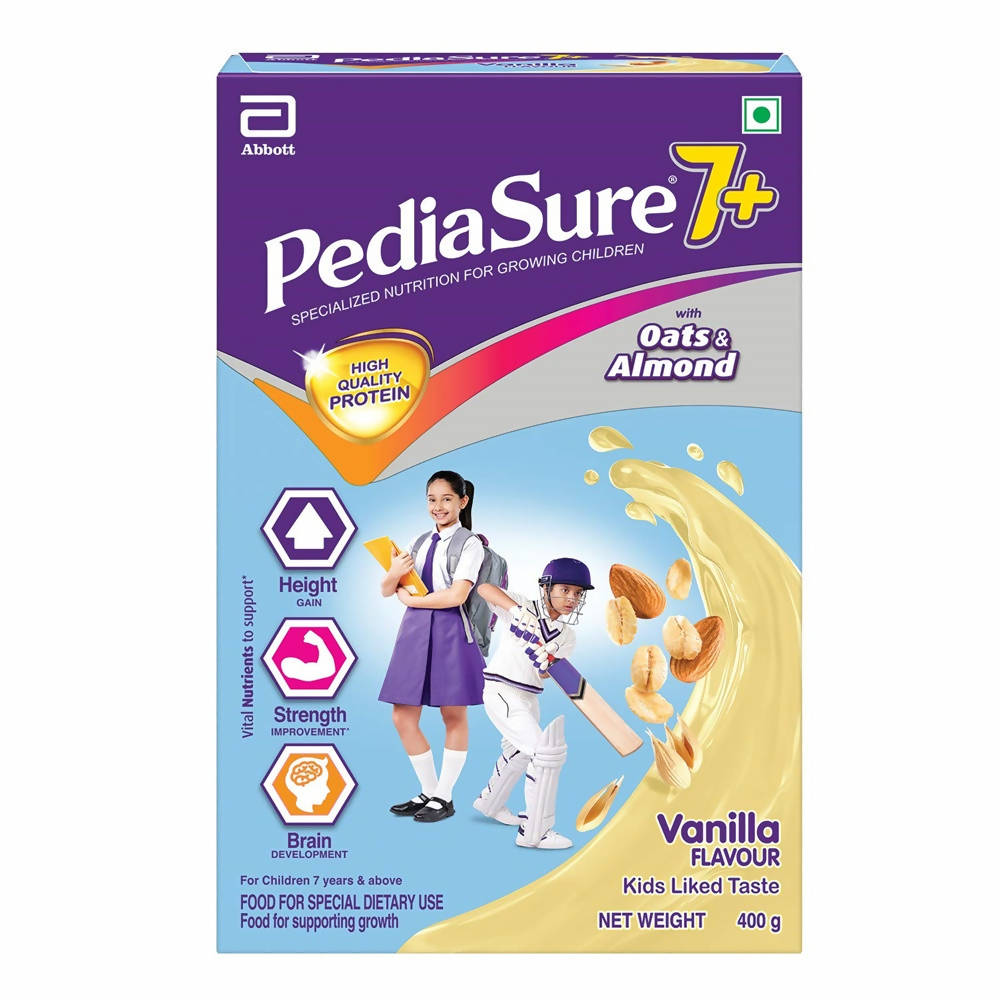 Pediasure 7 Plus Oats & Almond Nutrition Drink Powder Vanilla Flavour | Grocsy