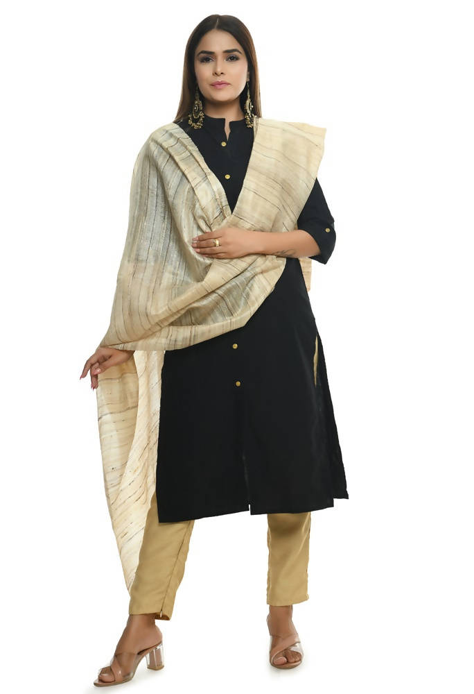 Mominos Fashion Golden Pure Ghichcha Silk Dupatta | Grocsy