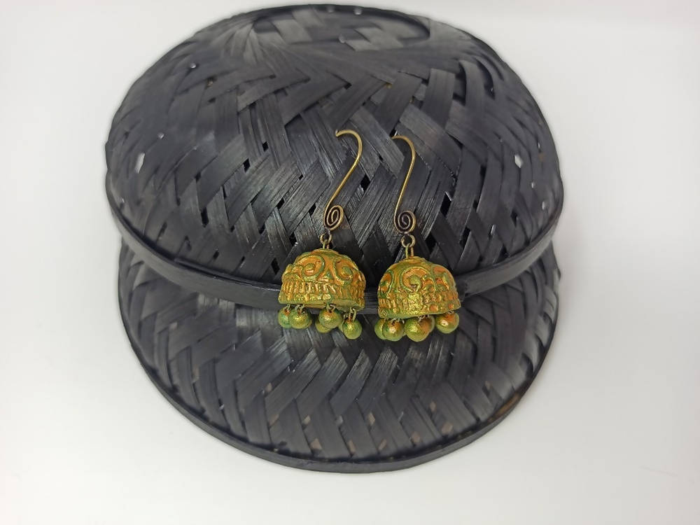 Terracotta Hanging Jhumkas | Grocsy