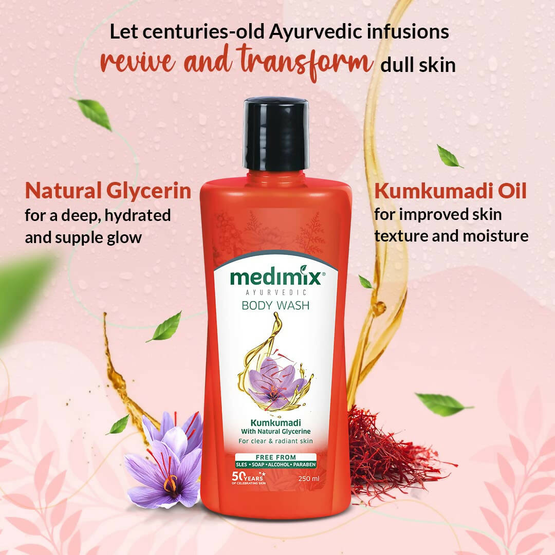 Medimix Ayurvedic Kumkumadi Body Wash | Grocsy