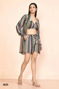 Multi Platinum Creap Printed Co-Sets - Femella | Grocsy
