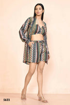 Multi Platinum Creap Printed Co-Sets - Femella | Grocsy