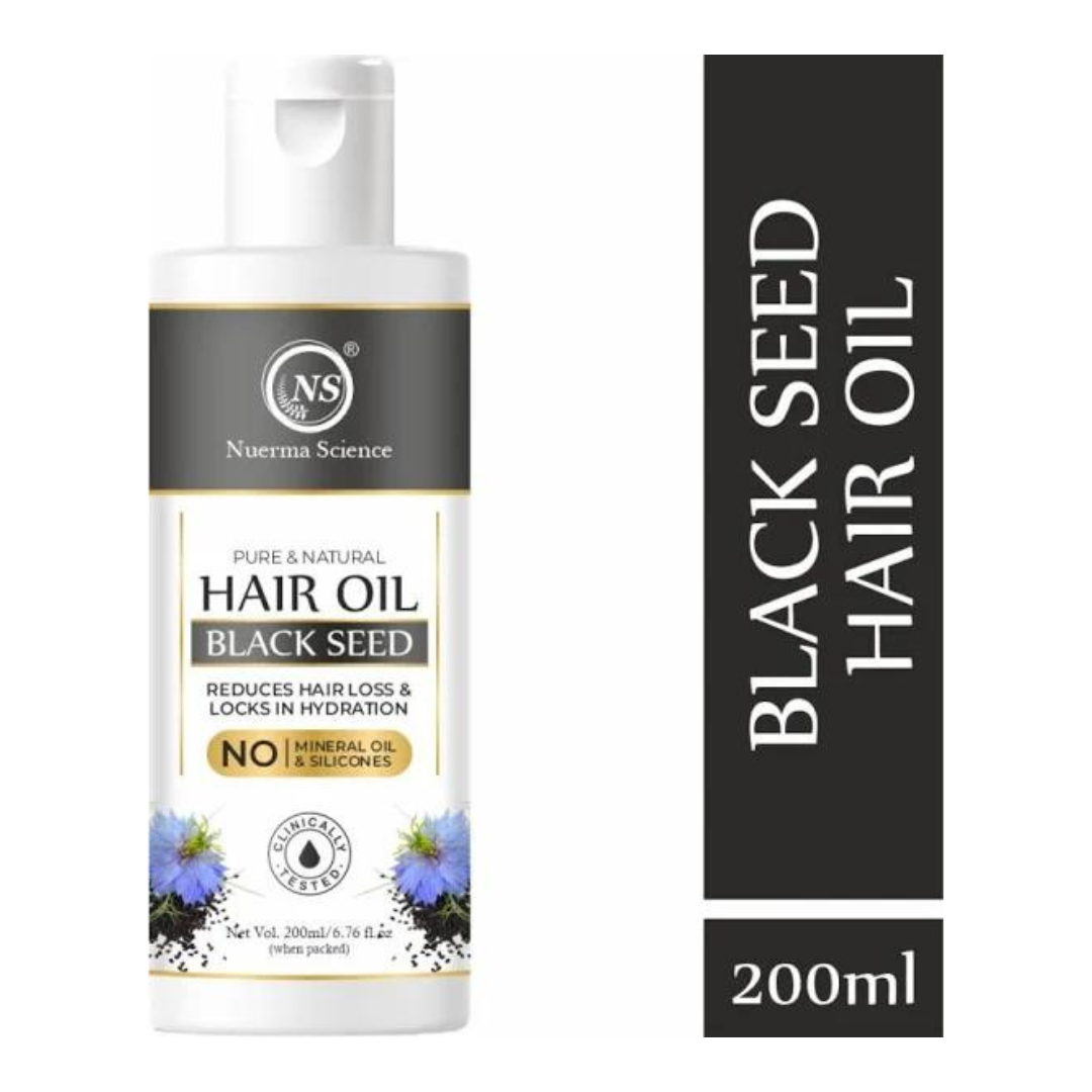 Nuerma Science Black Seed Hair Oil to Reduce Hair Loss & Locks in Hydration | Grocsy