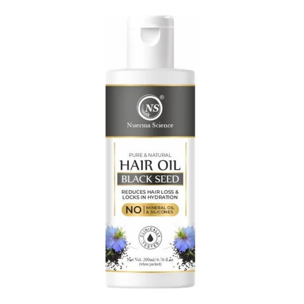 Nuerma Science Black Seed Hair Oil to Reduce Hair Loss & Locks in Hydration | Grocsy