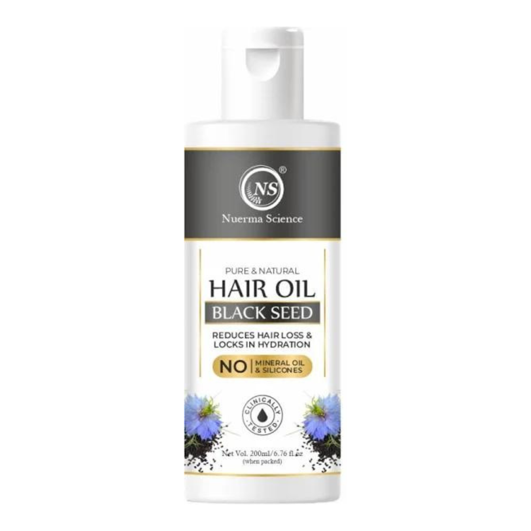 Nuerma Science Black Seed Hair Oil to Reduce Hair Loss & Locks in Hydration | Grocsy