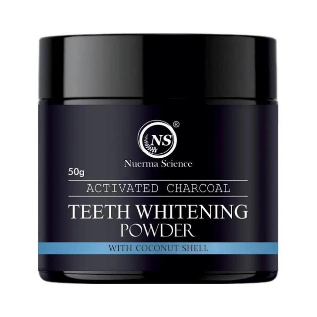 Nuerma Science Activated Charcoal Teeth Whitening Powder with Coconut Shell | Grocsy