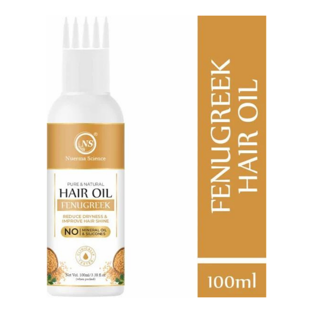 Nuerma Science Fenugreek Hair Oil to Reduce Dryness & Improve Hair Shine | Grocsy