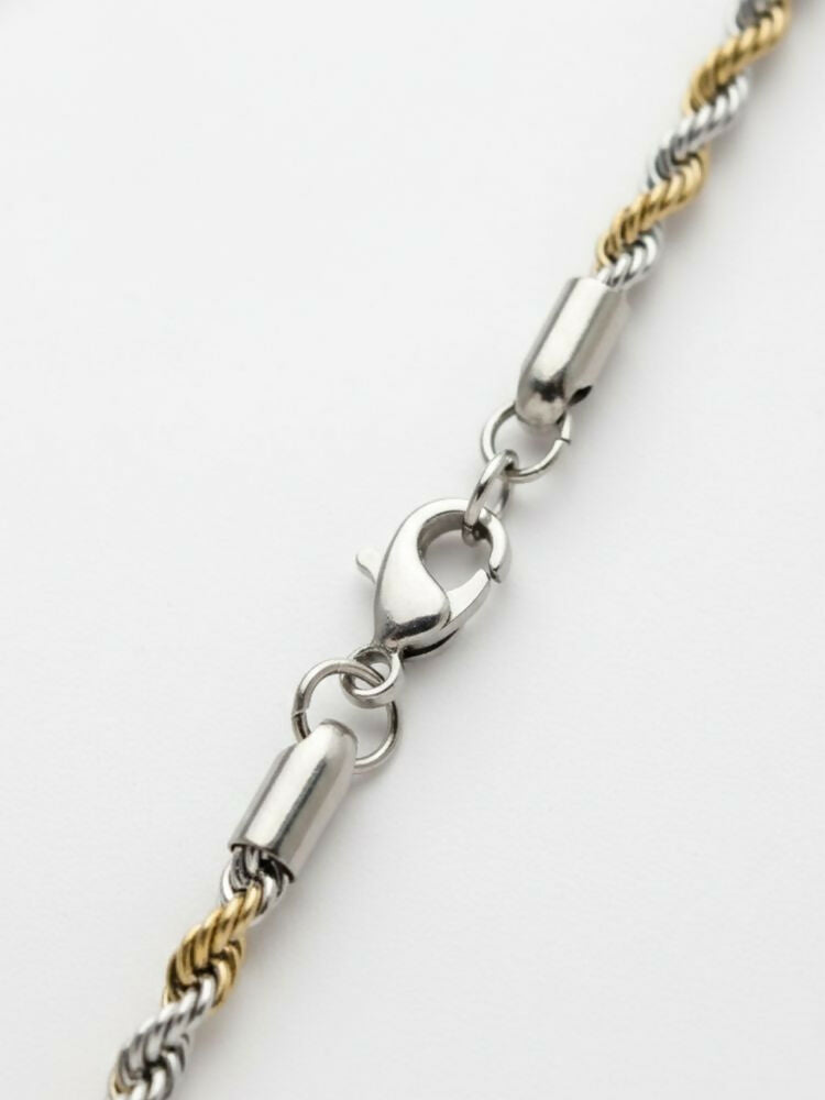NVR Men's Handcrafted Rhodium Plated Chain | Grocsy