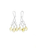 Bling Accessories Lemon Citrine Semi Precious Stone Earrings | Grocsy