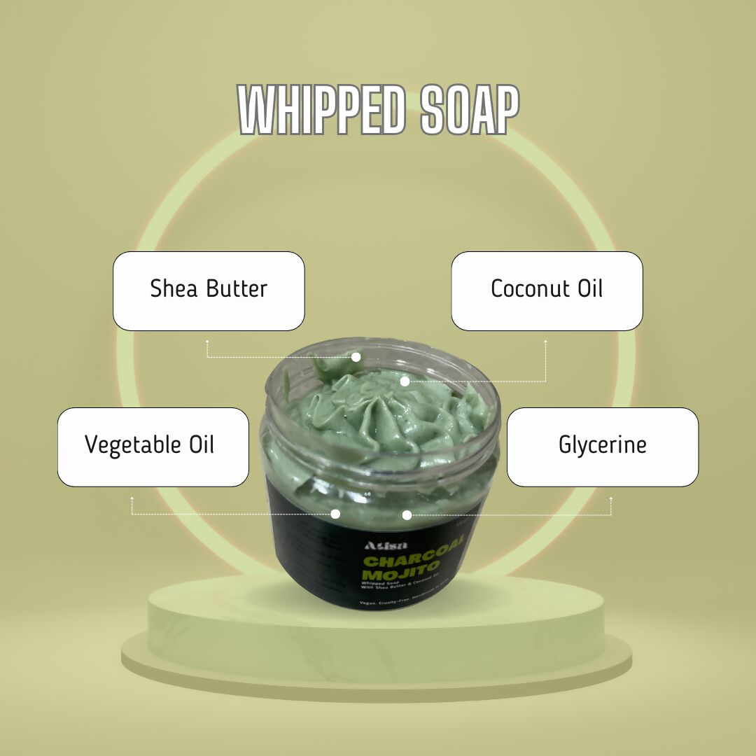 Atisa Charcoal Mojito Whipped Soap | Grocsy
