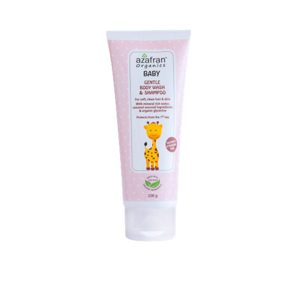 Azafran Organics Baby Gentle Body wash and Shampoo | Grocsy
