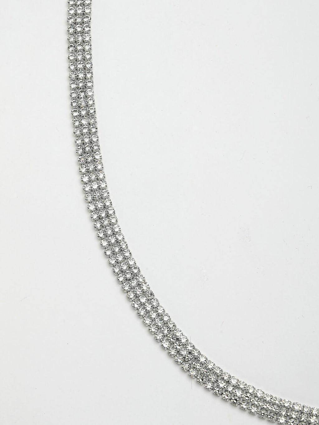 NVR Women's Silver-Plated AD-Studded 3 Layered Kamarbandh Waist Chain | Grocsy