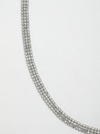 NVR Women's Silver-Plated AD-Studded 3 Layered Kamarbandh Waist Chain | Grocsy