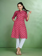Sangria Printed Pure Cotton Kurta | Grocsy