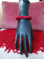 Inhanns Unisex Crystal Bloom – Adjustable Crystal Bead Bracelets - Maroon | Grocsy